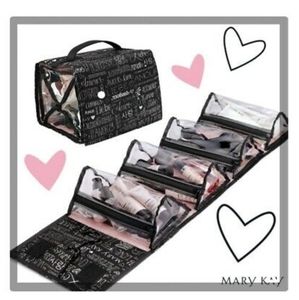 Travel roll up makeup bag